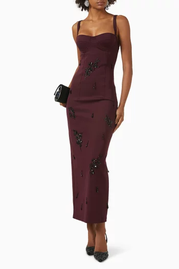 Embellished Bustier Maxi Dress