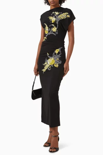 Floral-embellished Maxi Dress