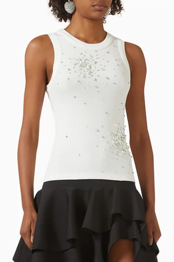 Crystal-embellished Tank Top