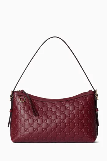 GG Emblem Medium Shoulder Bag in Leather