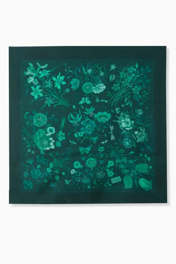 منديل جيب بنقشة زهور حرير