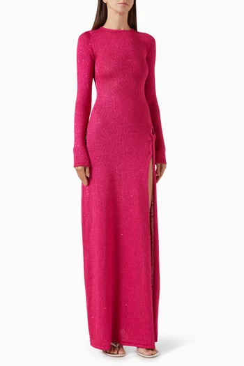 Long-sleeve Twist Dress