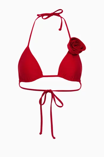 Rosette Triangle Bikini Top