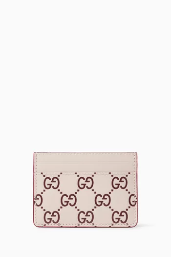 GG Emblem Card Case in Leather