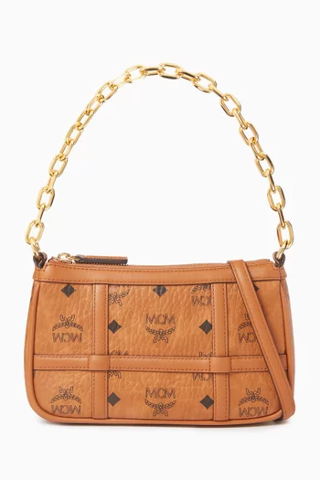 Mini Aren Shoulder Bag in Visetos Monogram Canvas