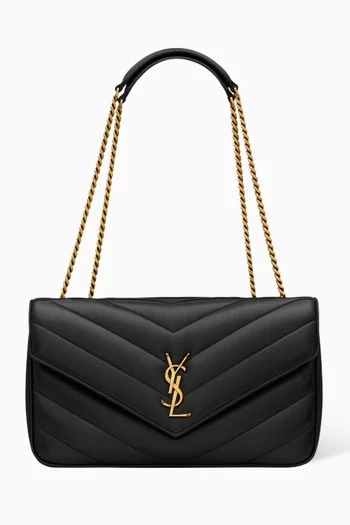 حقيبة كتف لولو متوسطة‏ جلد ماعز مبطن