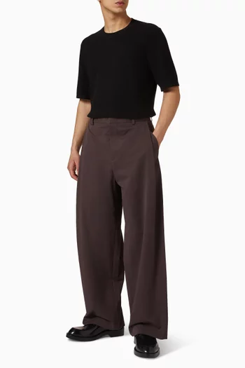 Textured T-shirt in Cotton-knit