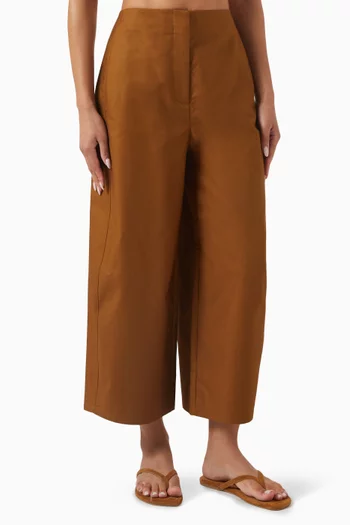 Barrel-fit Pants in Cotton