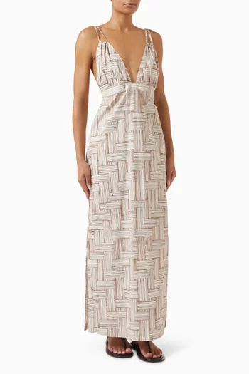 Printed Dress in Vscose-blend