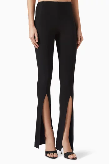 Front-slit Pants in Viscose Blend