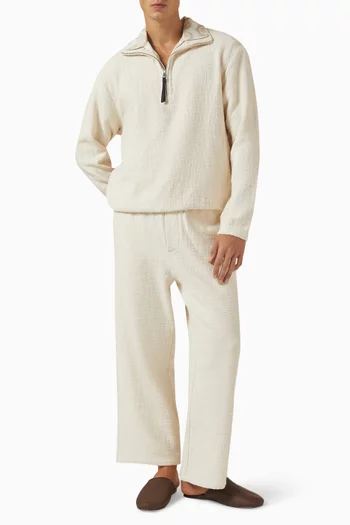 Textured Sweatshirt in Cotton