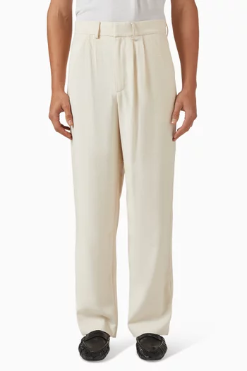 Textured Tailored Pants in Linen-blend
