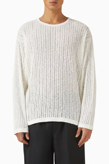 Sweater in Pointelle Knit