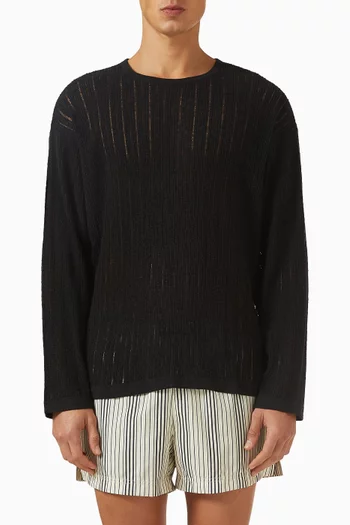 Sweater in Pointelle Knit