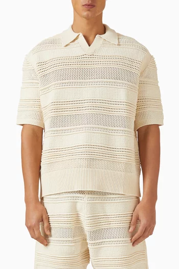 Polo Shirt in Cotton Knit