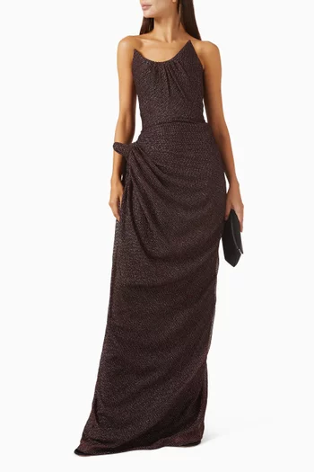 Lexicon Gown in Metallic-knit