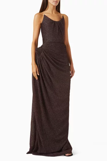 Lexicon Gown in Metallic-knit