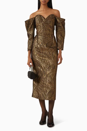 فستان بانكسيا متوسط الطول