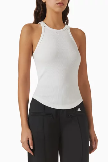 Buckle 90s Tank Top in Rib-knit