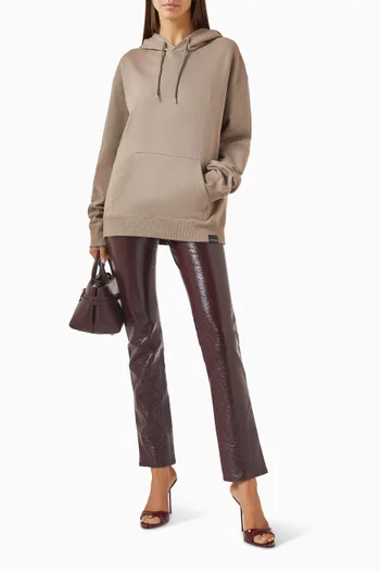 كنزة فضفاضة بغطاء رأس قطن