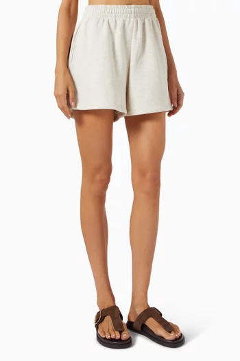 Embroidered Sweat Shorts in Organic Cotton