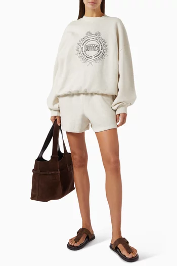 Embroidered Sweatshirt in Organic Cotton