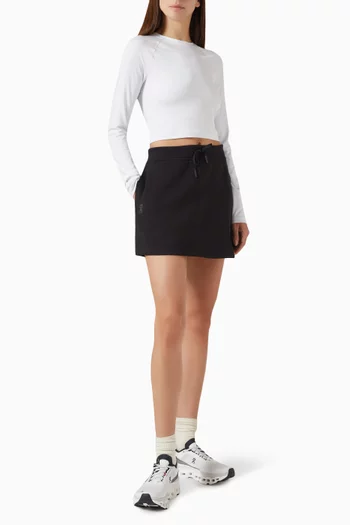 تنورة فوكس قصيرة قماش معالج