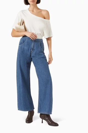 بنطال جينز ايدي بقصة مقوسة دينم