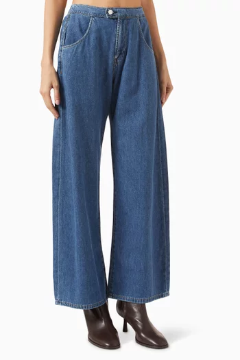 بنطال جينز ايدي بقصة مقوسة دينم