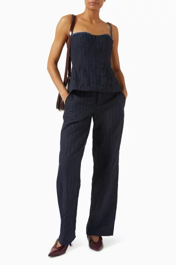 Ophelia Double-waistband Combo Pants