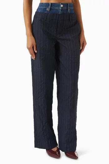 Ophelia Double-waistband Combo Pants