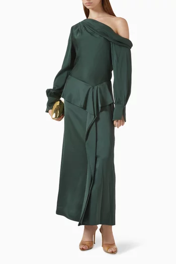 Alice One-shoulder Top in Satin