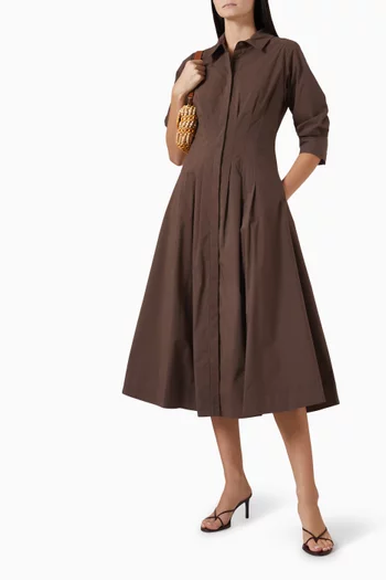 فستان جاز بنمط قميص قطن