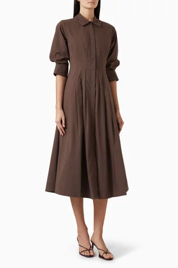 فستان جاز بنمط قميص قطن