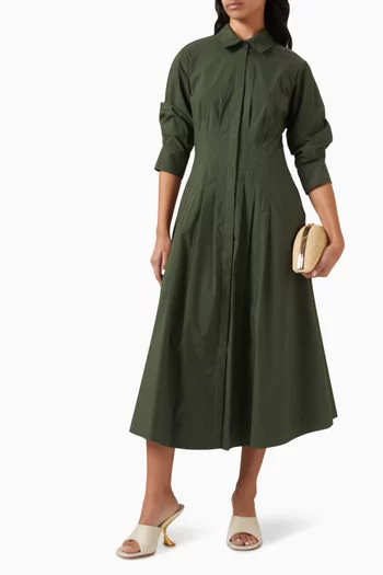 فستان جاز بنمط قميص قطن