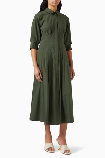 فستان جاز بنمط قميص قطن