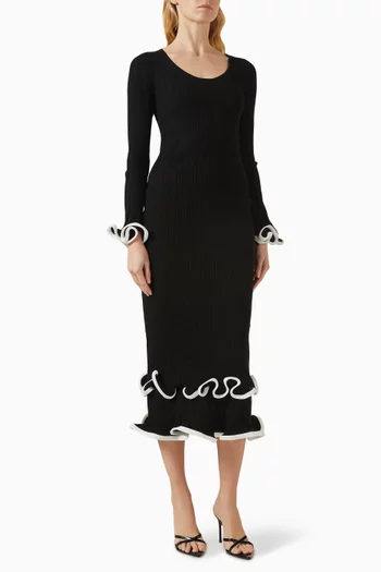 Solani Midi Dress in Viscose Blend