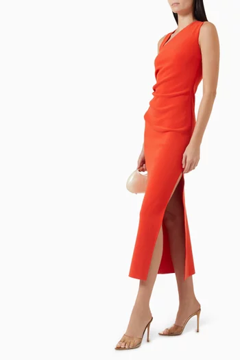 فستان ليتي متوسط الطول كريب