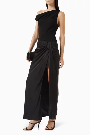 فستان رون بتصميم غير متماثل جورجيت وشارموز