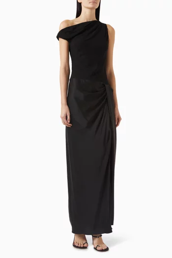 فستان رون بتصميم غير متماثل جورجيت وشارموز