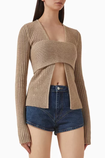 Double Layered Knit Top