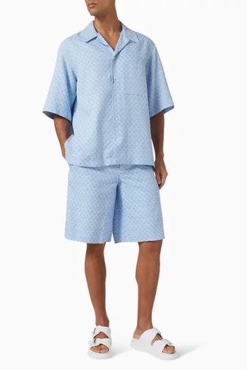 Skull Jacquard Shorts in Viscose-blend