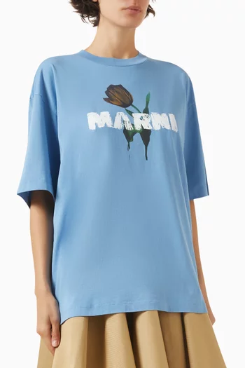 Tulip Logo-print T-shirt in Cotton