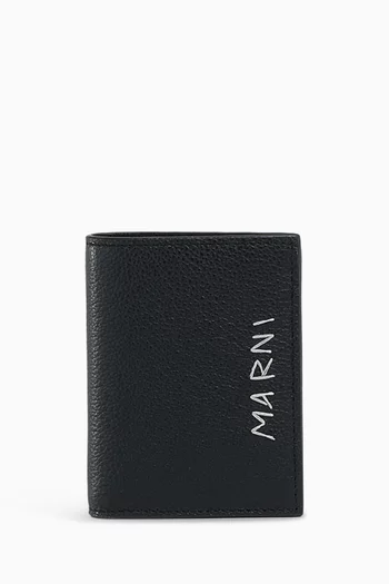 Mending Logo Bifold Wallet in Leather