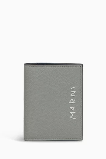 Mending Logo Bifold Wallet in Leather