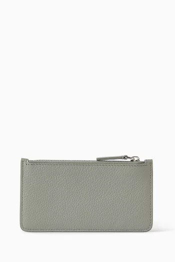 Mending Logo Card Case in Leather