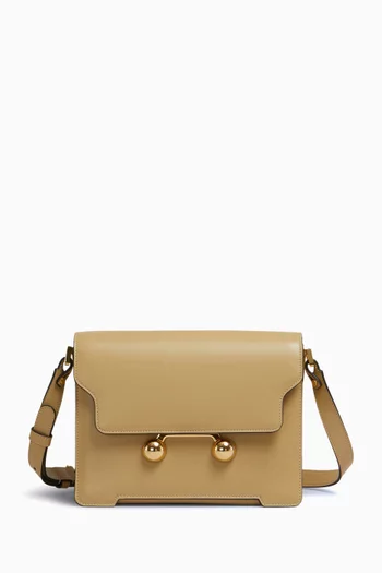 حقيبة كتف ترانكارو متوسطة جلد عجل