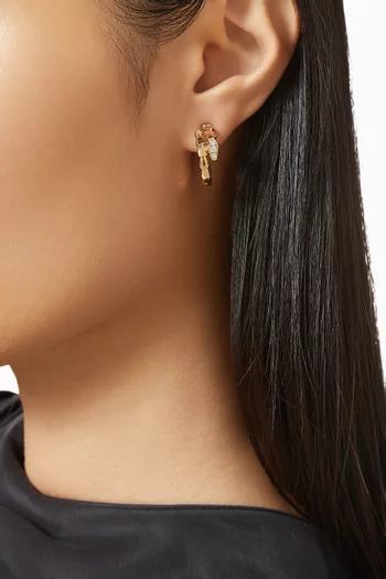 Serpenti Viper Diamond Earrings in 18kt Gold