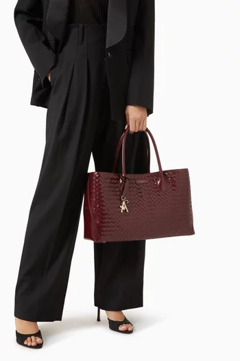 London Tote Bag in Woven Leather