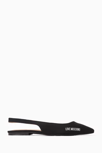 Logo Slingback Pumps in Lycra